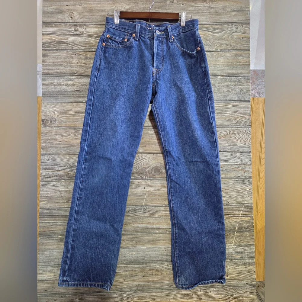 Levi's 501 Men's Blue Jeans Button Fly Relaxed Fit 29×32